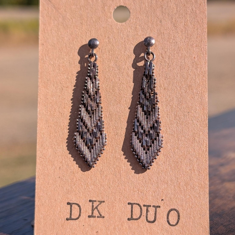 BOHO Southwestern Sterling Chevron Link Dangles